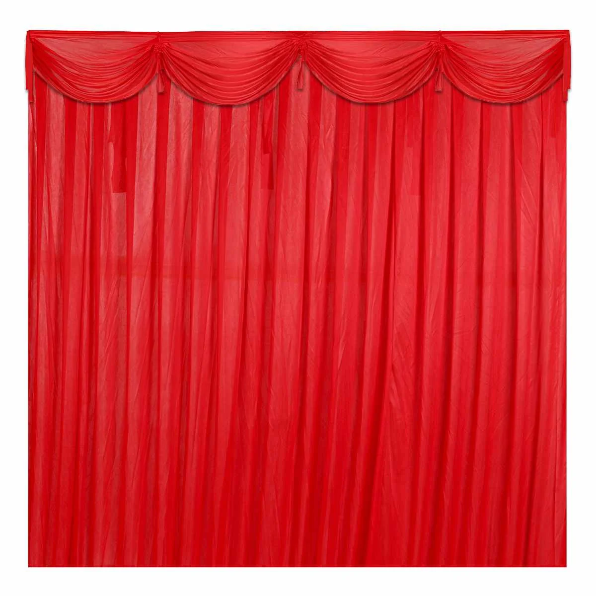 

Wedding Party Backdrop Curtain Drape & Detachable Swag 3x3.0M Silk Satin