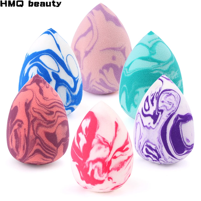 Makeup Sponge Marbling Water-drop Shape Foundation Concealer Sponge Mix Powder Cosmetic Puff Make Up Blender