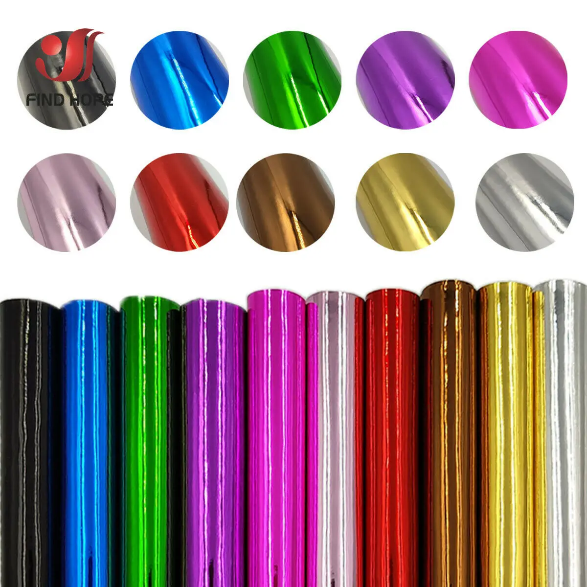 A5 Mirror Shiny Glossy Faux PU Leather Fabric Sheets Mirror