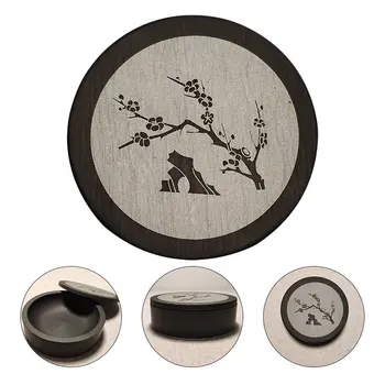 

1 Pc Traditional Inkstone Inkstone With Cover for Student Home Ink