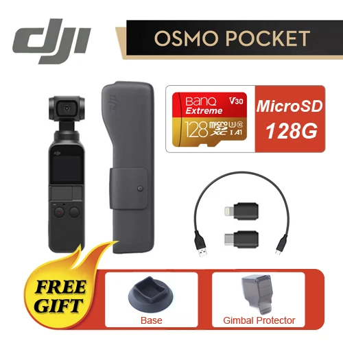 DJI Osmo карман 3-осевая стабилизированная ручной Камера с 4K 60fps видео бренд DJI мини Osmo на - Цвет: OSMO POCKET-128G