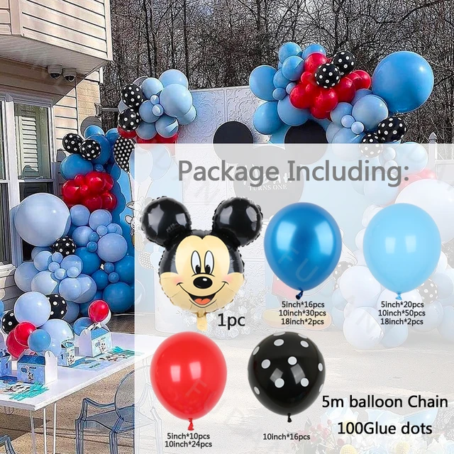 Ballons Mickey Mouse, Décorations De Fête D'anniversaire Pour Enfants,  Vaisselle Jetable, Banderole, Tasses, Fournitures De Fête Pour 1er  Anniversaire, Cadeau Pour Enfants - AliExpress
