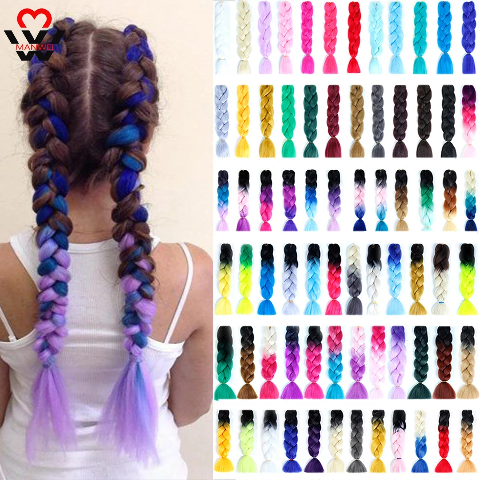 Tresse Africaine 4 Images 1 Mot Extensions de cheveux synthétiques Jumbo 88 couleurs MANWEI24 pouces |  Tresses Jumbo longues ombré rome/bicolore/Tricolor, africaines | AliExpress