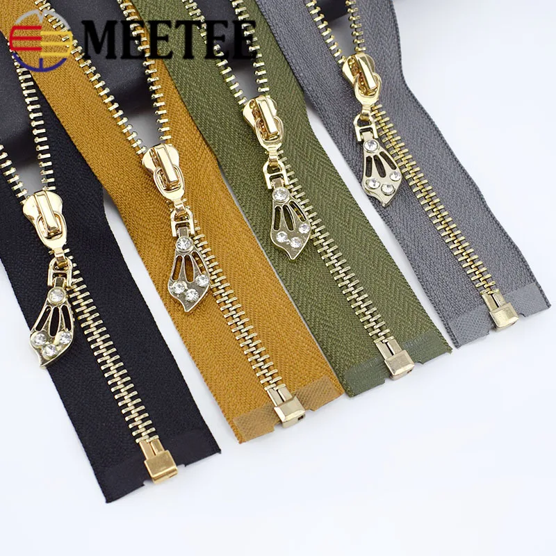 1 шт. Meetee 85 см 5 # Металлические молнии Авто замок открытый конец для куртки пальто