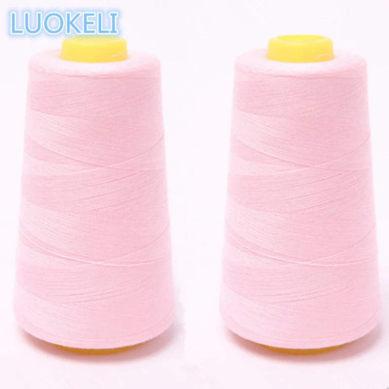 1 шт. 3000 ярдов полиэфирная нить швейная цветная опционально - Цвет: pink