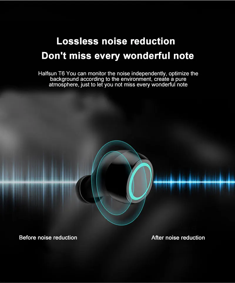 Fones de Ouvido Fone de Ouvido com Cancelamento de Ruído Fones de Ouvido de Toque à Prova Água de Freqüência 5.0 sem Fio Bluetooth Hi-fi de Toque à Prova d' Integral Tws Se9 bt 11 ouvido bluetooth sem fio cheio freqüência hi-fi