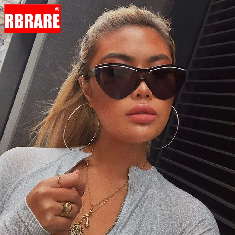 RBRARE, новинка, модные женские солнцезащитные очки,, фирменный дизайн, солнцезащитные очки «кошачий глаз», женские, мужские, зеркальные, спортивные, сиамские очки