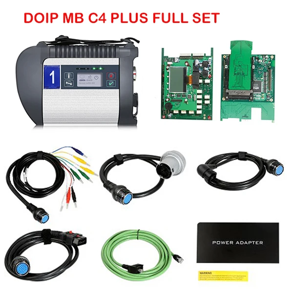 Настоящий DOIP MB Star C4 PLUS MB SD Подключение DOIP диагностический инструмент для автомобилей и грузовиков с функцией Wi-Fi,12 в программное обеспечение Бесплатный чемодан - Цвет: DOIP C4 full set