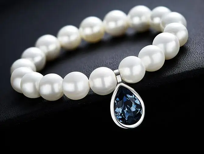 YGU35 Pure Silver 925 Rose Zircon Bracelet Three Women's Heart Bracelets