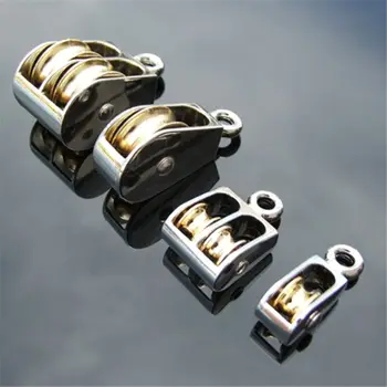 

Small Metal Fixed Pulley Moving Pulley Hanging Wheel Single/Double Pulley Spare Parts for DIY Toys Model 36/52/75mm