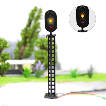 

12V led HO Scale Model Railway 3-Light Block Signals with resistor