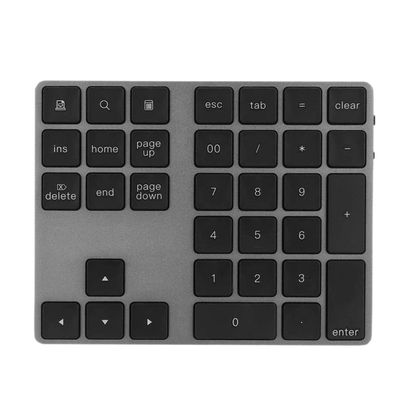 

Aluminum Alloy Wireless Bluetooth Numeric Keypad Keyboard with USB 3.0 HUB Digital Input Function for Laptop PC Windows Mac OS A