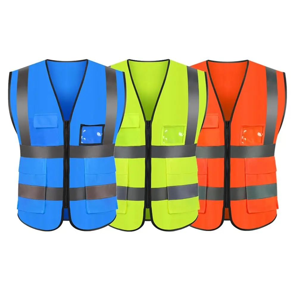 

High Visibility Reflective Safety Vest Waistoat Mens With Multi-pockets Adjustable Breathable Reflective Safety Vest