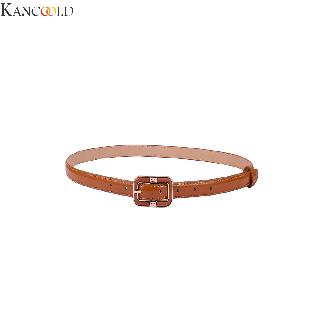 KANCOOLD, женские ремни с золотой пряжкой, для женщин, модные, студенческие, простые, новые, круглые, с пряжкой