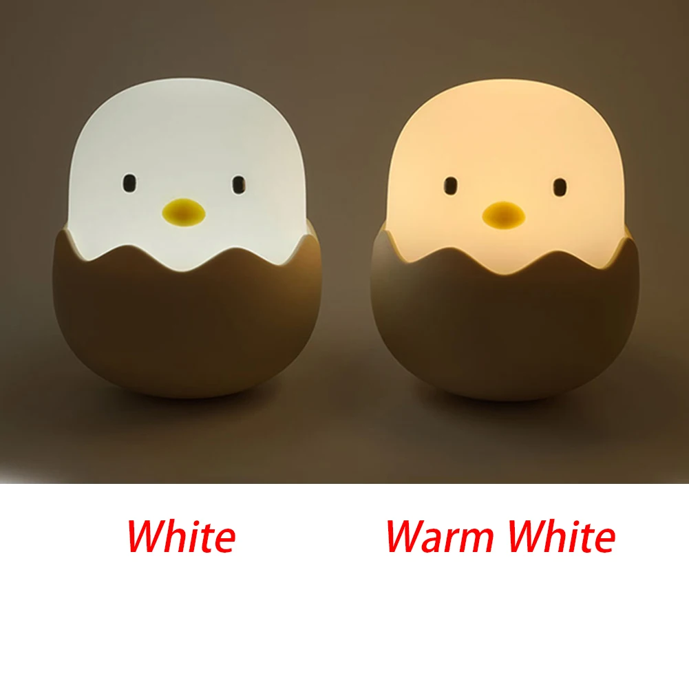 Мягкая настольная лампа Eggshell Детский стакан Ночник Прекрасный Куриный мультфильм