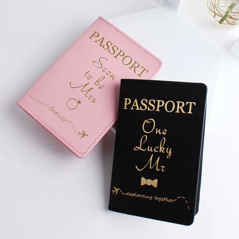 Lover Couple Passport Cover Hot Stamping Soon To Be Ms Women Men Travel Wedding Passport Cover Holder Fashion Wedding Gift Passport Covers Aliexpress