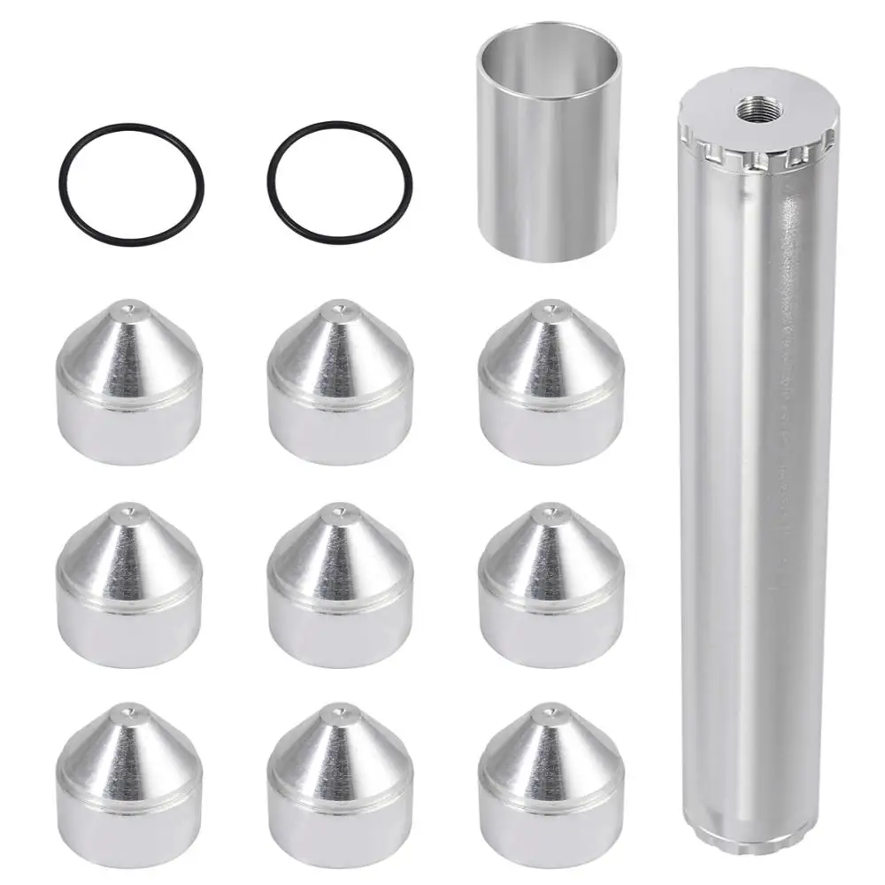 Justech 13PC 1/2"-28 1-3/4X10" Aluminum Fuel Trap Solvent Filter For NAPA 4003 WIX 24003 Aluminum Fuel Filter Kit Silver Black