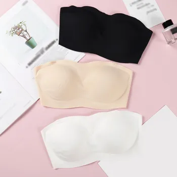 

2019 Sexy Push Up Ladies Lingerie Invisible Halter Bra Bralette Underwear Women Breathable Crop Tops Tank brasier mujer