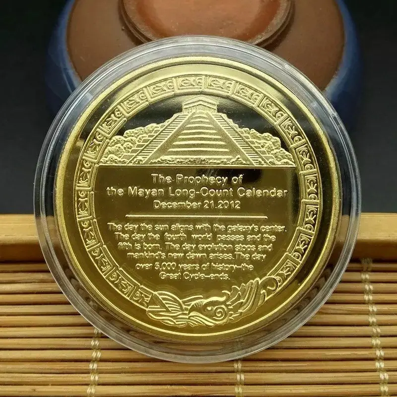 Description Picture 3 of itemPyramids Gold American Maya Coins Silver Non-currency Aztec Mexico Foreign Memorial