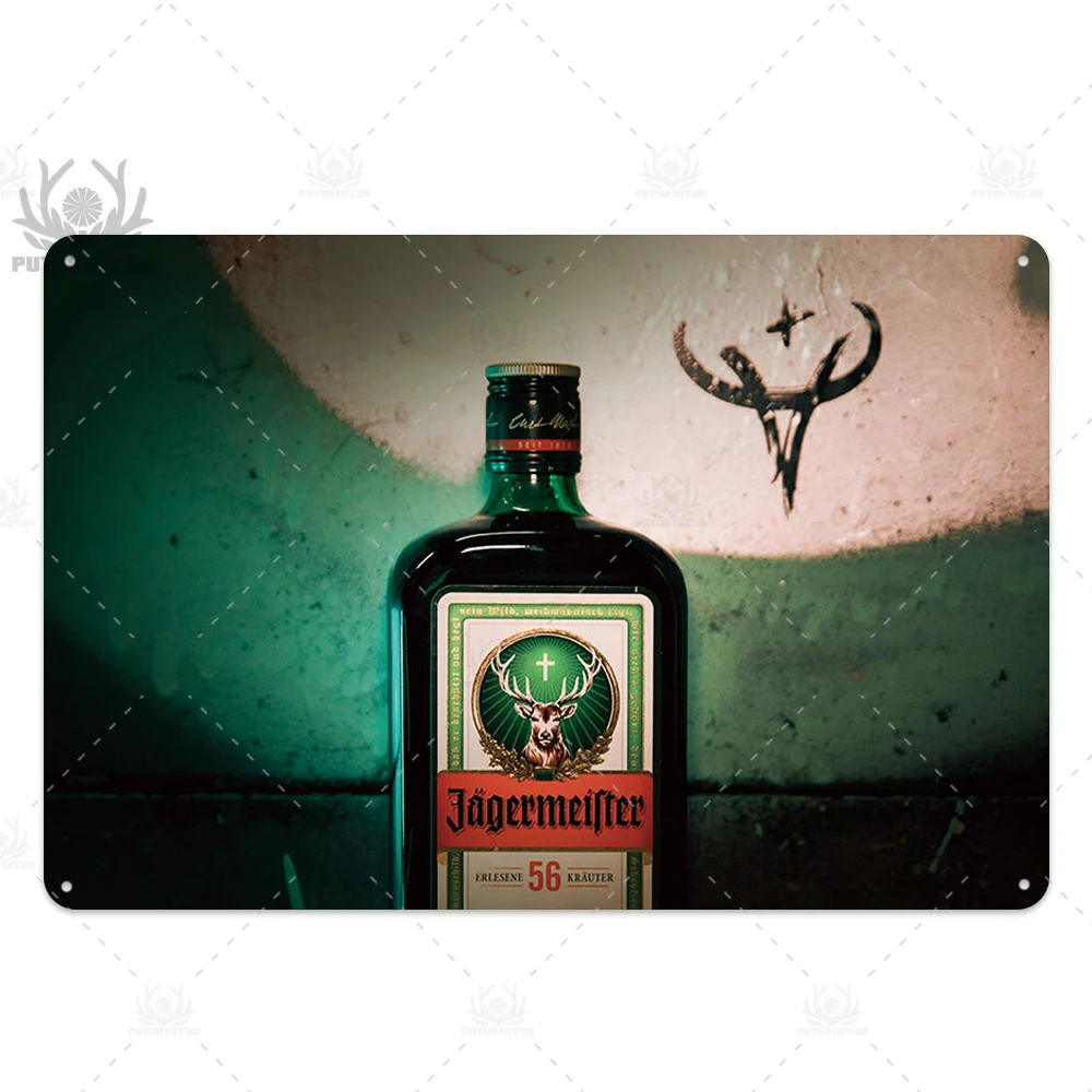 TH5460 Jagermeister металлический знак жестяные знаки металлическая пластина табличка Металл Винтаж Паб Бар человек пещера Настенный декор - Цвет: TH5460