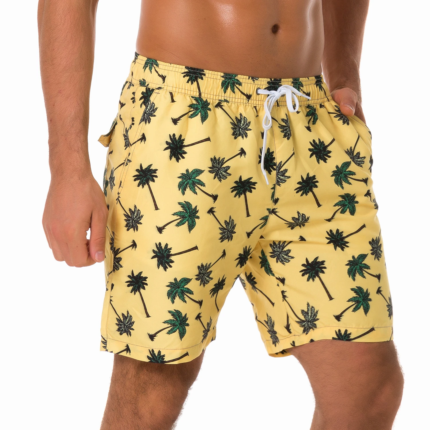 Pantalones cortos playa de alta calidad para hombre, Shorts de natación con estampado de flores, para gimnasio, Fitness, entrenamiento, tabla de Surf, Swmwear|Pantalones cortos de surf y playa| - AliExpress