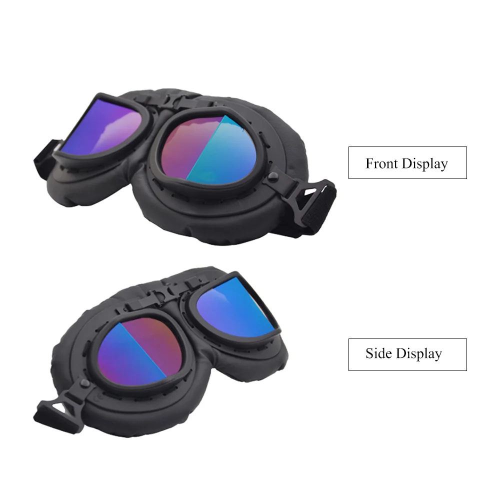 Retro Motorbike Goggles Eye Protection Dust-proof Motorbike Scooter Glasses Moto Bike Racing Anti Wind Eyewear Glasses Sports