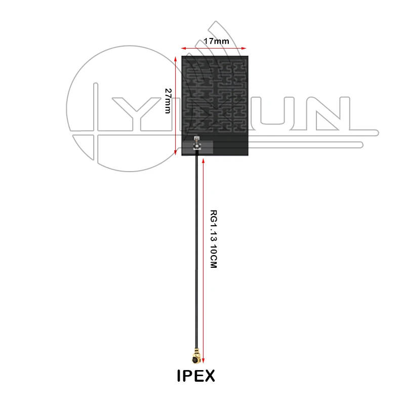 LoRa Antenna 433MHz 433/470M Built-in Flexible FPC Circuit Board Amplifier RF Transmitter Receiver Module IPEX RG1.13