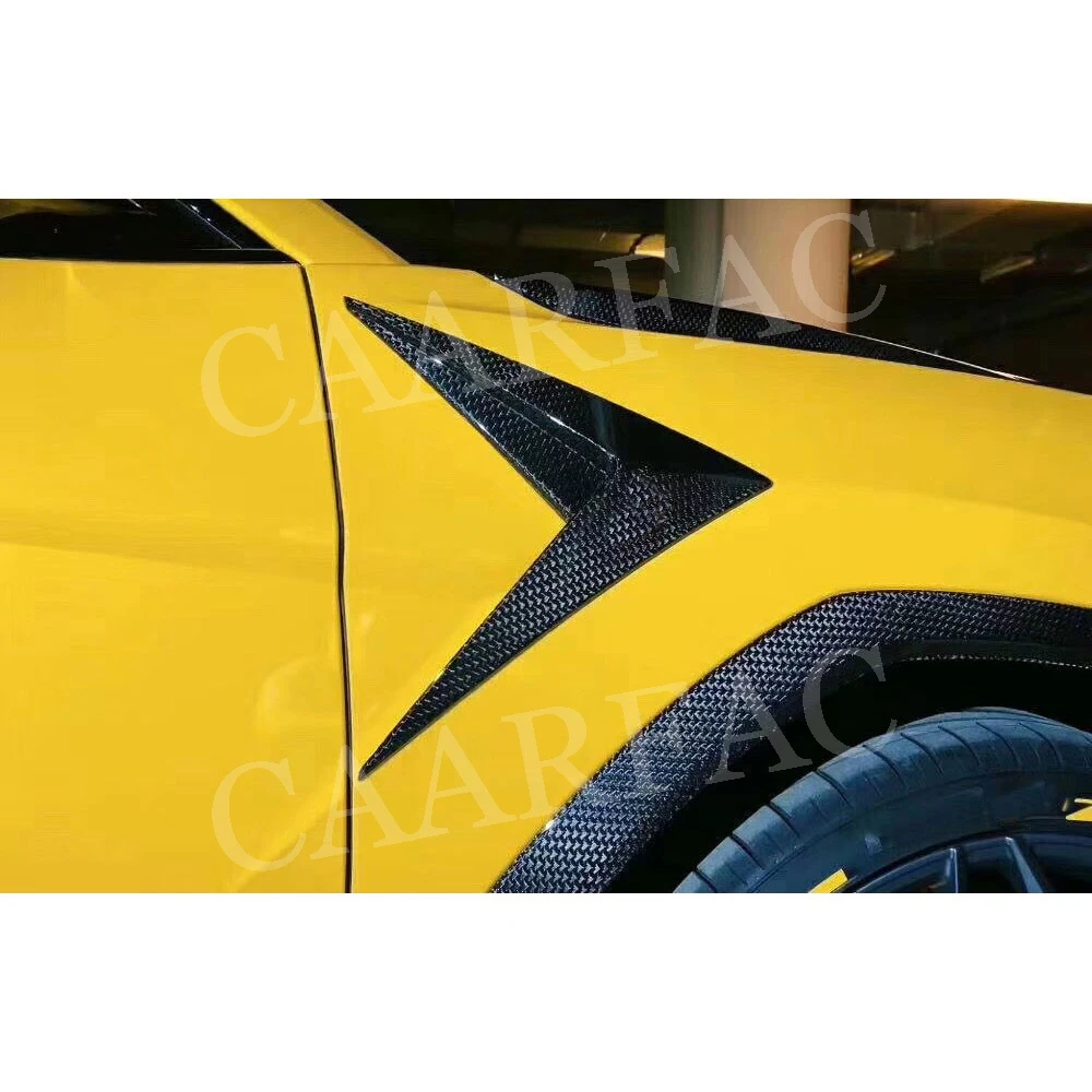Сухой углеродного волокна передний задний бампер спойлер боковые юбки колеса брови вентиляционное отверстие багажник планки чехол для Lamborghini Urus Body Kit