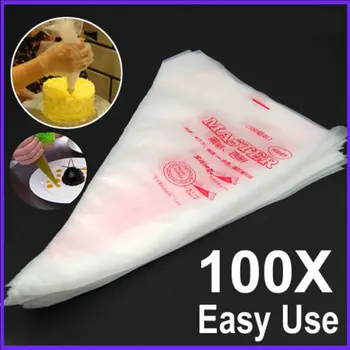 

Ustensiles Patisserie 100pcs Disposable Piping Bag Pastry Bag Icing Piping Cake Cupcake Decorating Tools/Bags