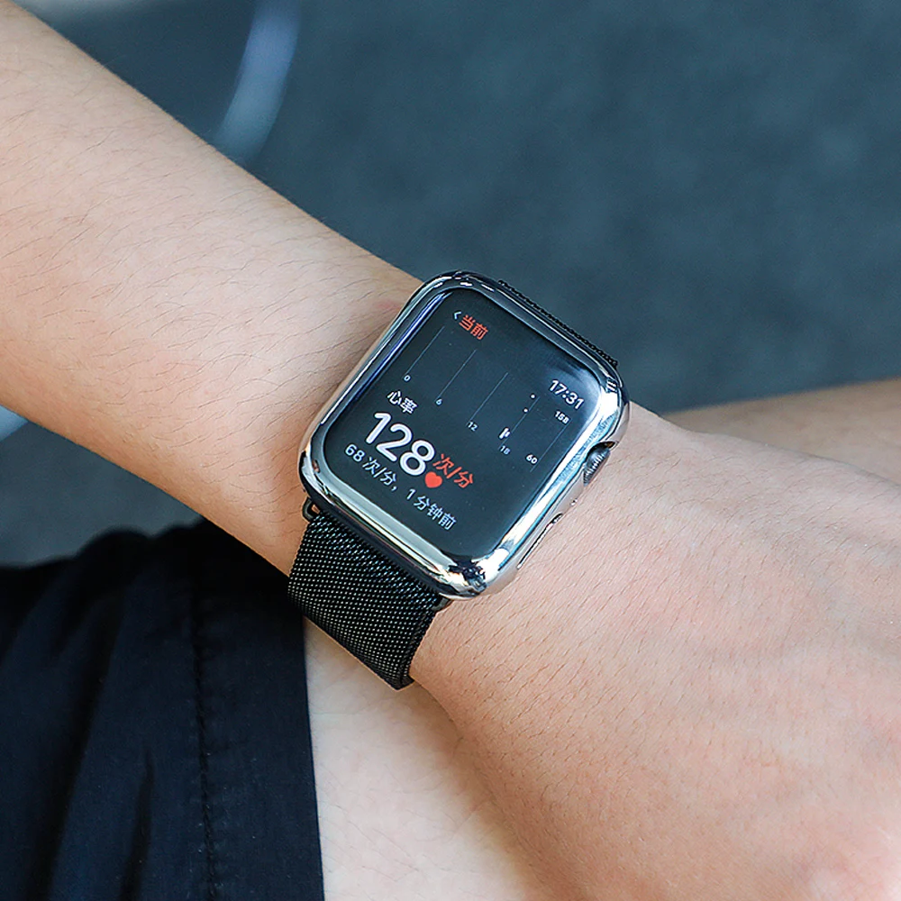 Защитный чехол для apple watch 5 44 мм 40 мм iwatch Группа 42 мм 38 мм Покрытие ПК Бампер ремешок для часов Браслет apple watch группа 4
