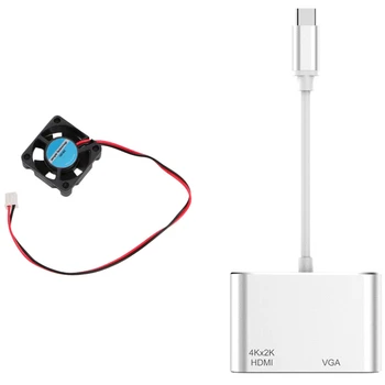 

USB 3.1 Type C to HDMI VGA Adapter-2 in 1 Type C USB C to HDMI 4Kx2K VGA Cable with DC 12V 30 x 30 x 10mm Humidifier