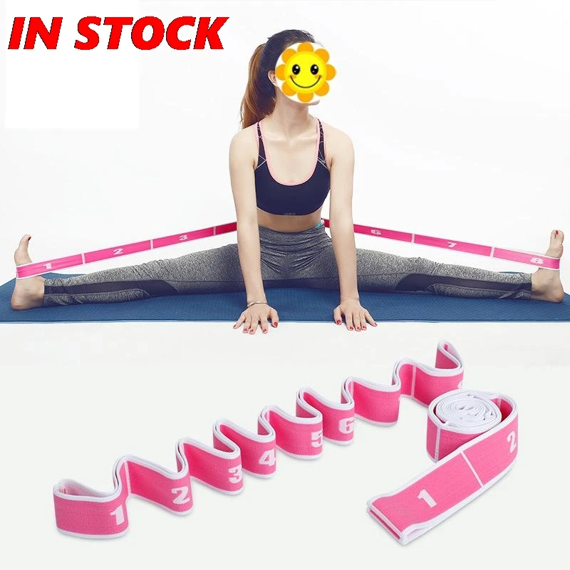 

Yoga Pull Strap Dance Belt Polyester Latex Elastic Stretch Band Loop Gym for Pilates Yoga Fitness Exercise Elastic Bands