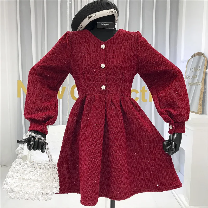 Женское блестящее платье ALPHALMODA с V образным вырезом высокой талией и длинными