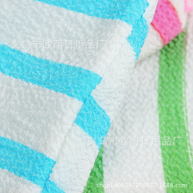 Manufacturers Direct Selling Stripes Korean Style Double Layer Thick Bath Towel Rubbing Towel Bath Gloves