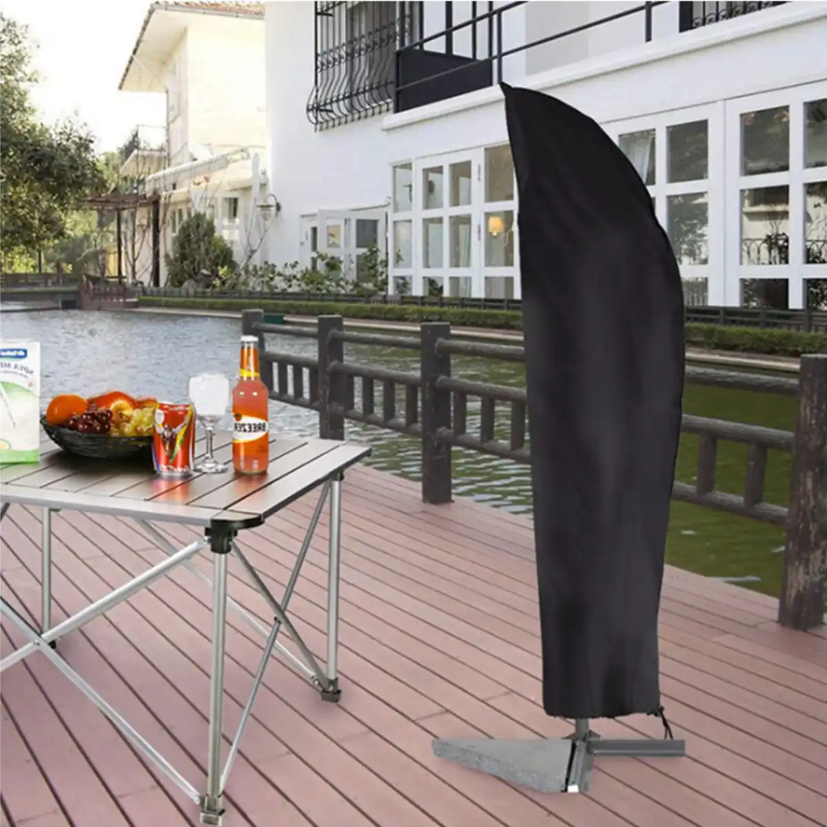 190 280cm Outdoor Patio Umbrella Waterproof Protective Cover With Zipper For Garden Cantilever Parasol Umbrellas Case Aliexpress