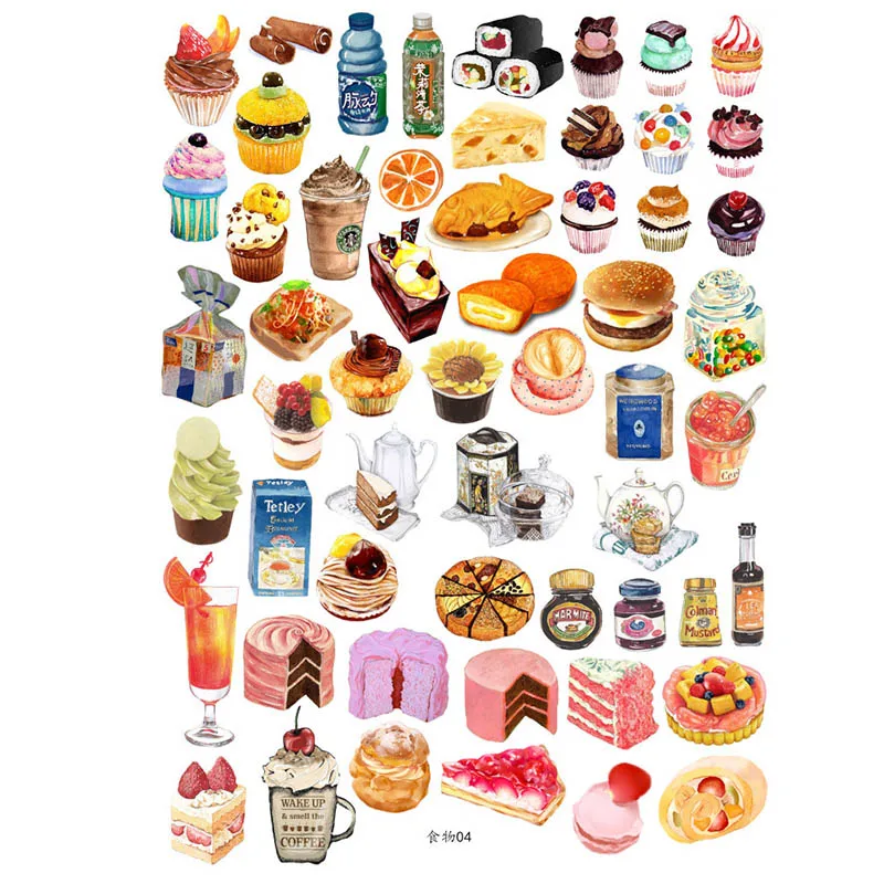1 лист милый напиток стикер для канцелярских товаров Kawaii Foods Декор стикер пуля журнал стикер для детей Diy Скрапбукинг дневник альбом