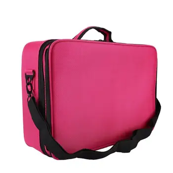 

Cosmetic Bag Three-layer Makeups Bag Large Capacity Cosmetic Box Cosmetic Tool with Pull-rod Box Embroidery and Beauty Articles