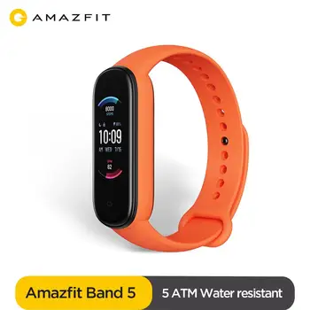 

Envío Envío rápido Versión global Nuevo Amazfit Band 5 Multilenguaje 15 días Duración de la batería 5ATM Resistente al agua