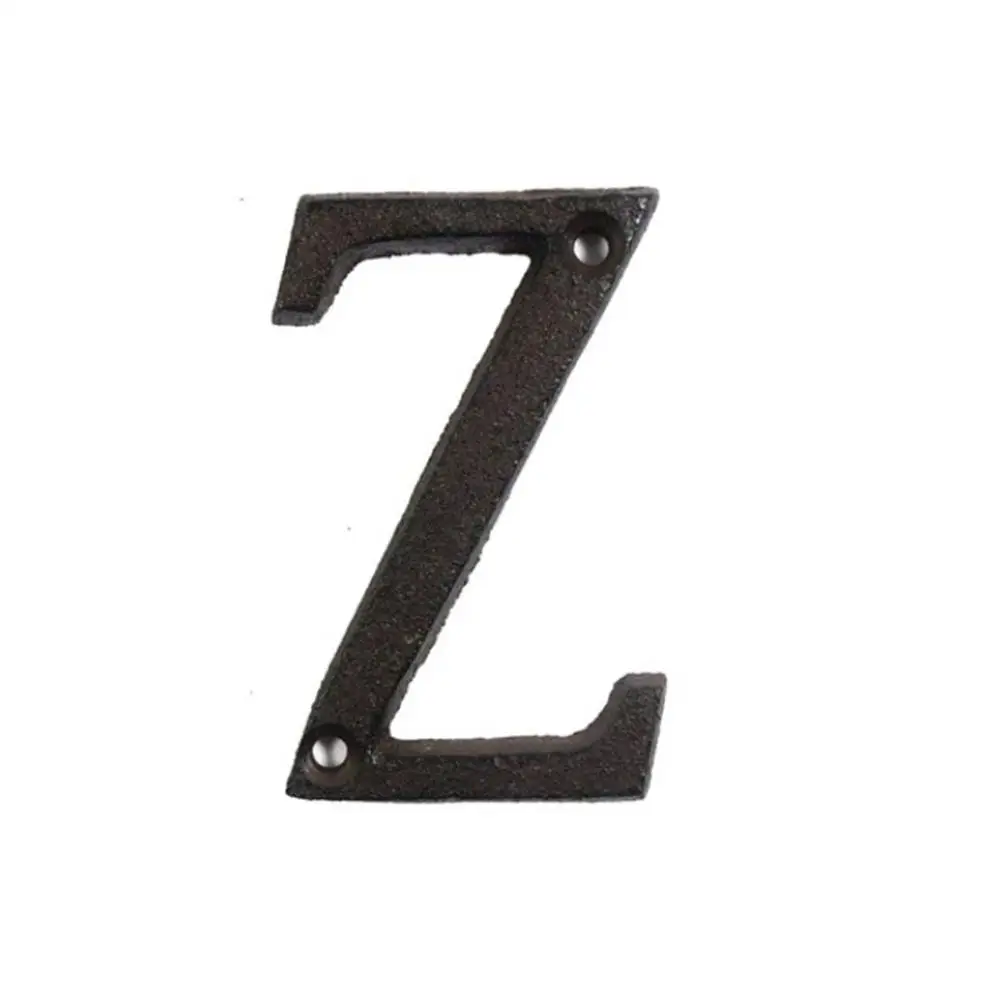 A to Z Metal Alphabet Letter Wrought Iron Letters Symbols Sign for Office Room House Door Address Signs Metal Door Plates - Цвет: Z