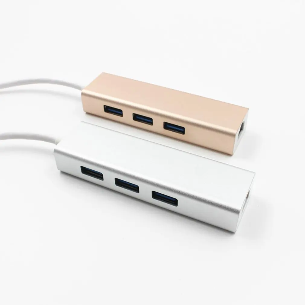 Type-C-Usb3.0 type-C-Rj45 гигабитная сеть с трехпортовым концентратором из алюминиевого сплава Внешняя сетевая карта 3,0