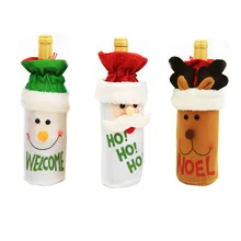 Рождественский набор бутылок шампанского с изображением оленя бородатого старого человека Набор принадлежностей для вина домашний кухонный декор для отеля