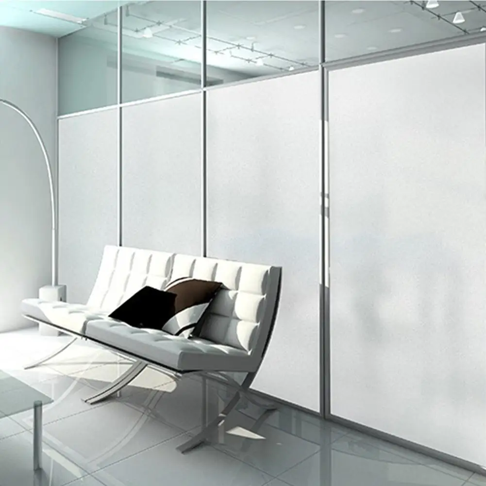 Waterproof Window Film Non Adhesive Frosted Window Glass Sticker Static Cling Glass Film for Home Office Bathroom 20E