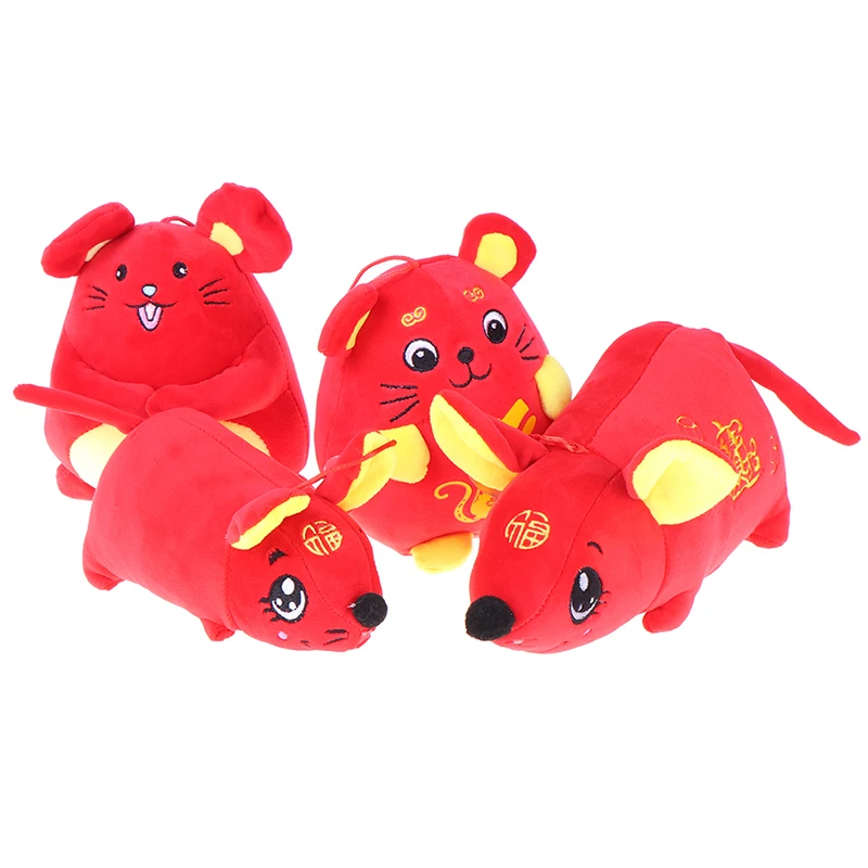 Крыса год игрушка-талисман Kawaii плюшевая крыса кукла мышка китайский новогодний декор 20 см