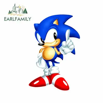 

EARLFAMILY 13cm x 8.8cm for Sonic The Hedgehog Creative Car Sticker DIY Anime Personality Vinyl Decal Occlusion Scratch Decor
