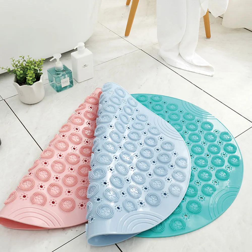 

Environmentally Friendly PVC Suction Cup Bathroom Mats Household Shower Room Hydrophobic Suction Cup Mats Bathroom Massage Mats