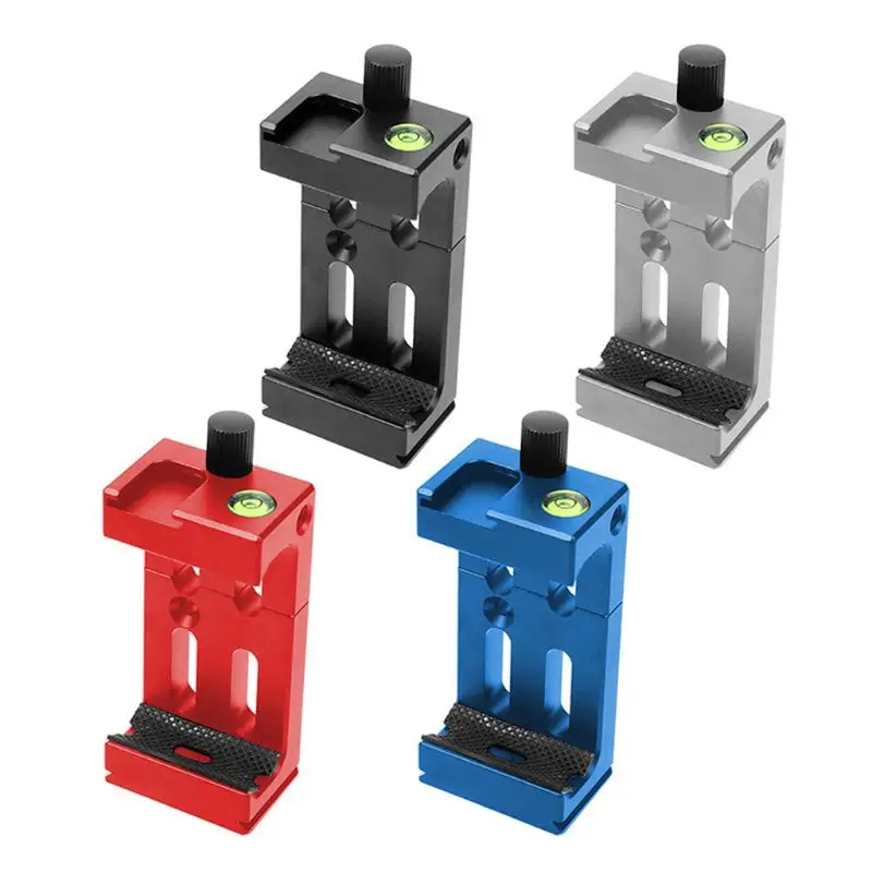 

Tripod Head Bracket Mobile Phone Holder Clip for 4.7 to 6 in Cellphone Flashlight Microphone with Hot Shoe Level Gauge