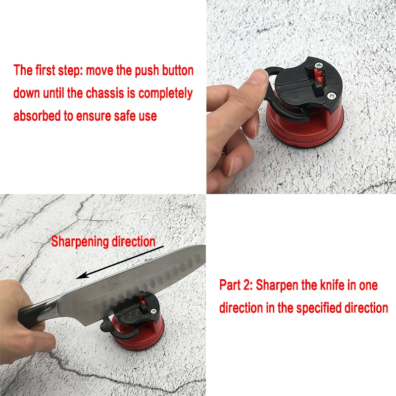 Suction Cup Whetstone Kitchen Knife Sharpener Easy And Safe To Sharpens  Househeld Stone Knives Sharpening with