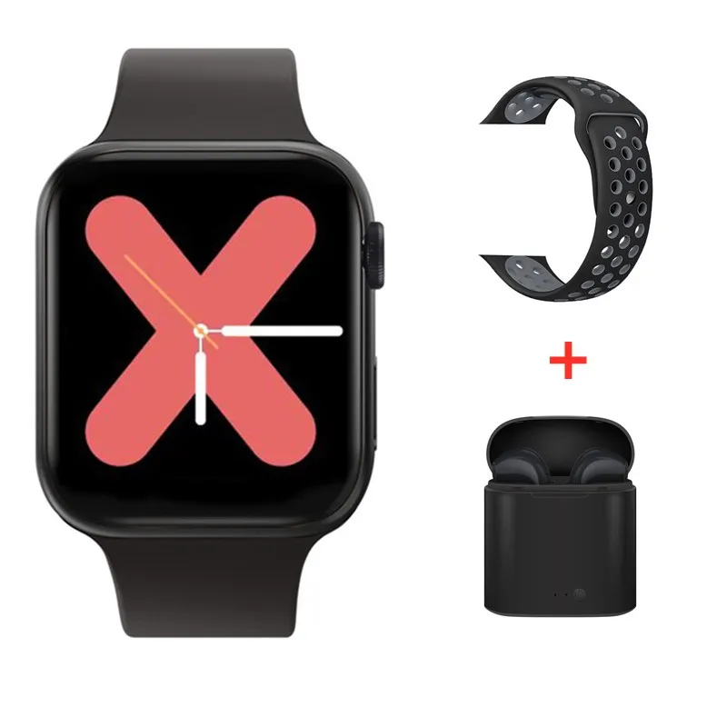 Black set 1 IWO 11 gps Bluetooth умные часы 1:1 Смарт часы 44 мм чехол для Apple iOS Android сердечного ритма кровяное давление IWO 10 12 обновление - Цвет: Black set 1