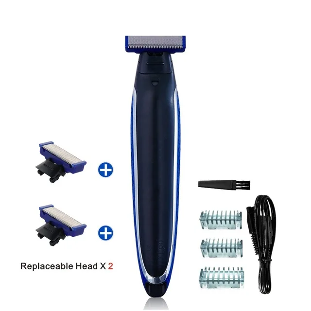 Shaver head x 2 Oneblade бритва Barbeador Eletrico бритва головка тример машинка триммер для бороды бритва Barbeador - Цвет: Shaver head x 2