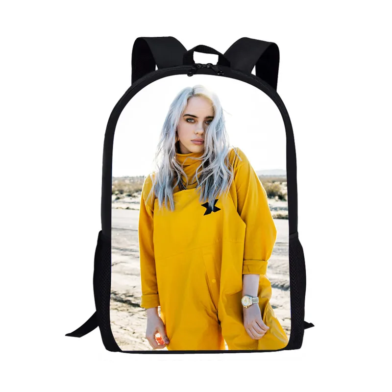 THIKIN 3D школьные сумки Billie Eilish рюкзаки для детей женские хип-хоп школьный рюкзак для подростков девочек рюкзак детские рюкзаки Mochila - Цвет: as picture